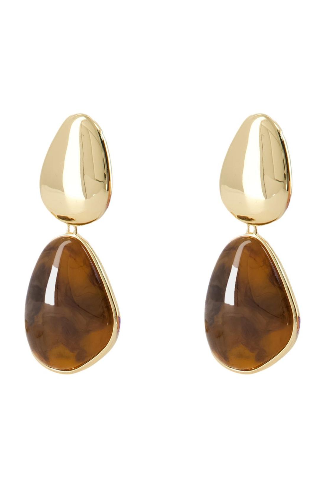 Self Portrait-Tiger Eye Tiered Ohrringe - SELF PORTRAIT - Metall - Multi-Schmuck-Black-Deal-Outlet-by-ARCHIVIST