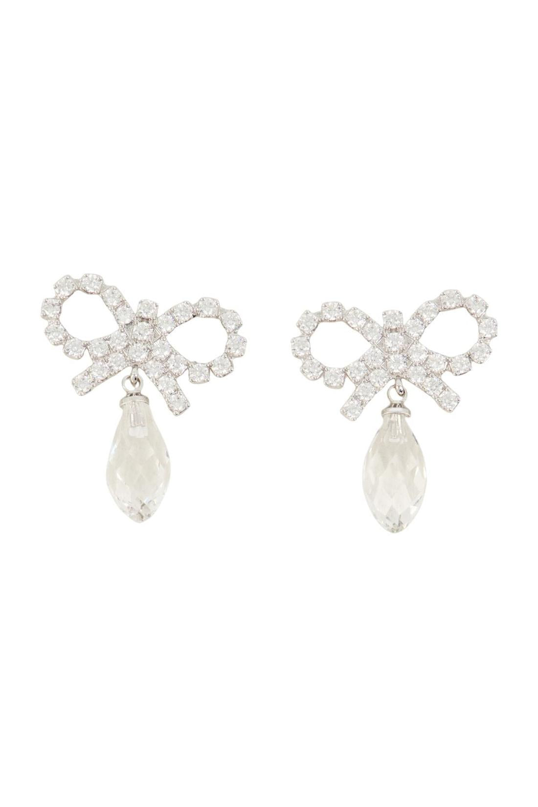 Self Portrait-Bow Droplet Ohrringe - SELF PORTRAIT - Metall - Silber-Schmuck-Black-Deal-Outlet-by-ARCHIVIST