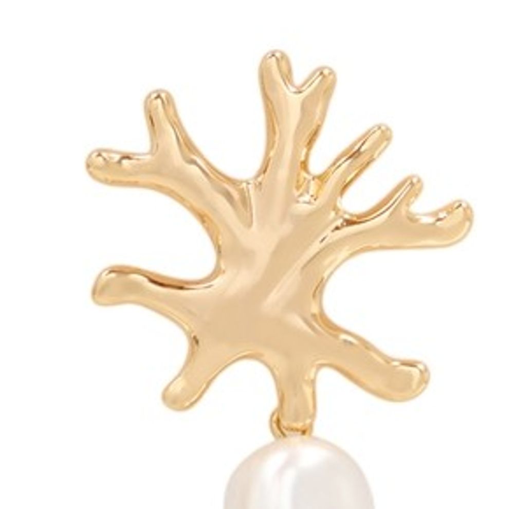 Coral Pearl Ohrringe - SELF PORTRAIT - Metall - Vergoldet