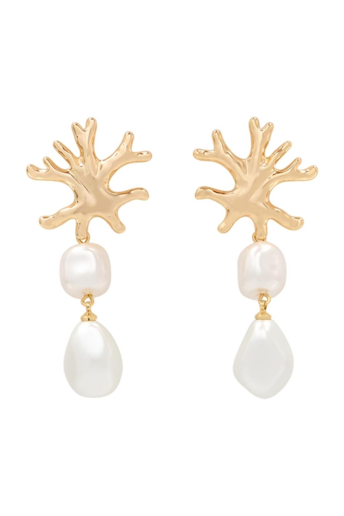 Coral Pearl Ohrringe - SELF PORTRAIT - Metall - Vergoldet