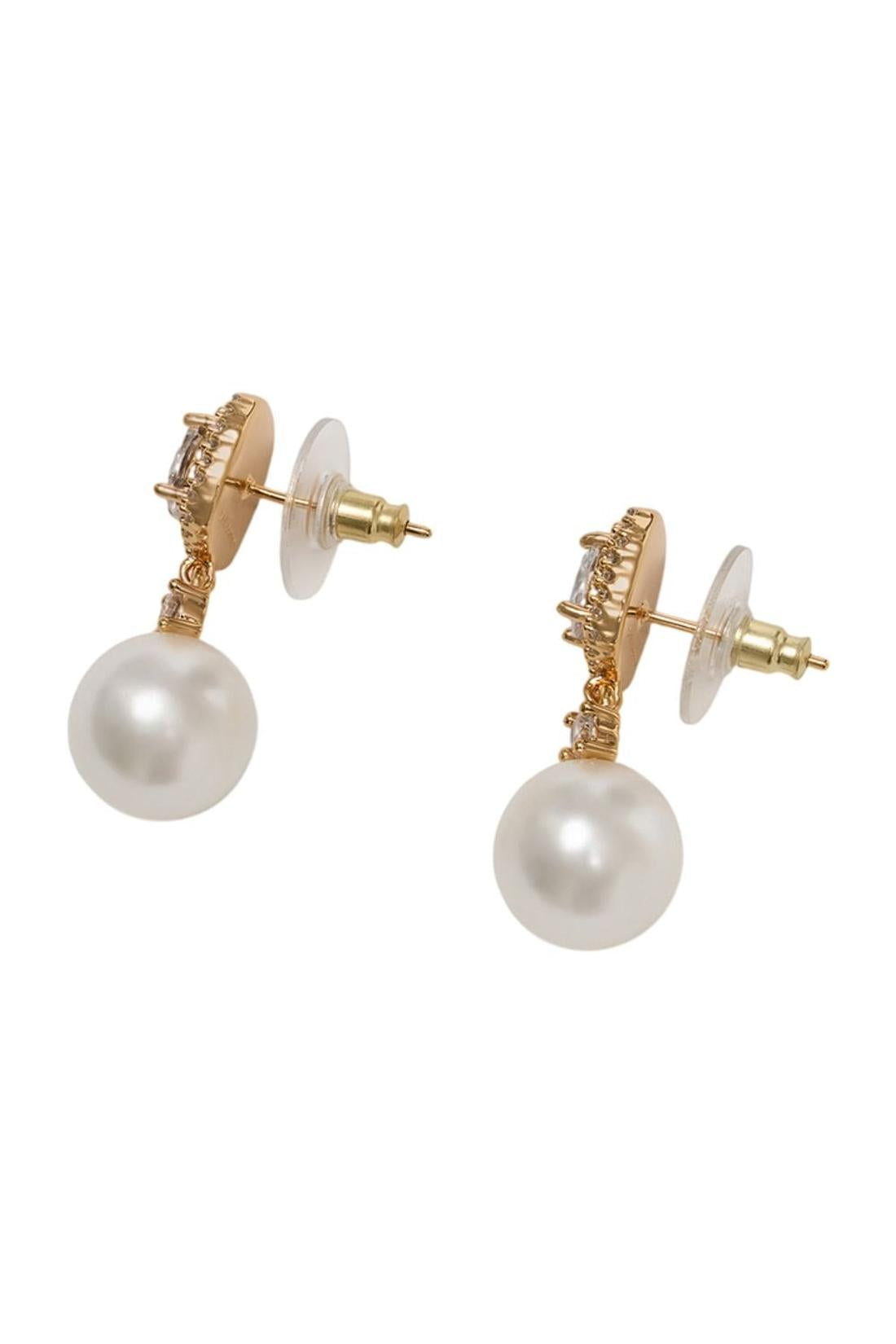 Crystal Pearl Ohrringe - SELF PORTRAIT - Metall - Vergoldet