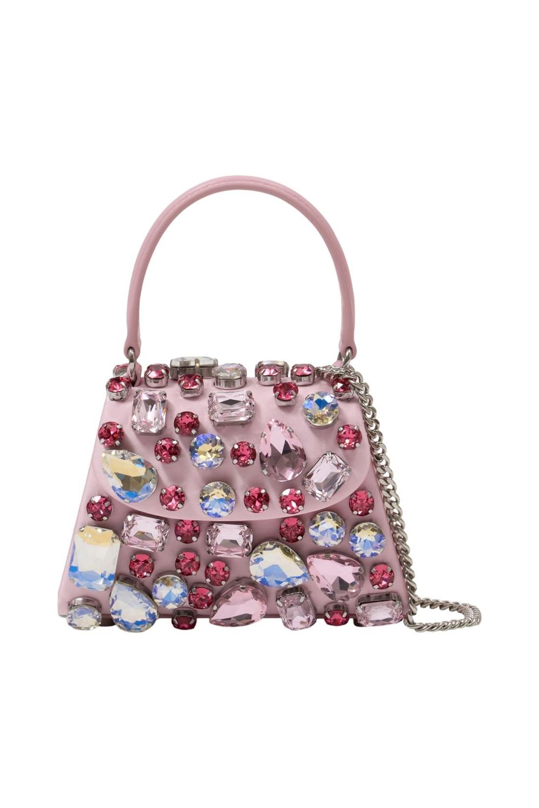 Crystal Mini Handtasche - SELF PORTRAIT - Satin - Pink-Taschen-Self Portrait-OUTLET-One size-pink-ARCHIVIST-ARCHIVE-SALE
