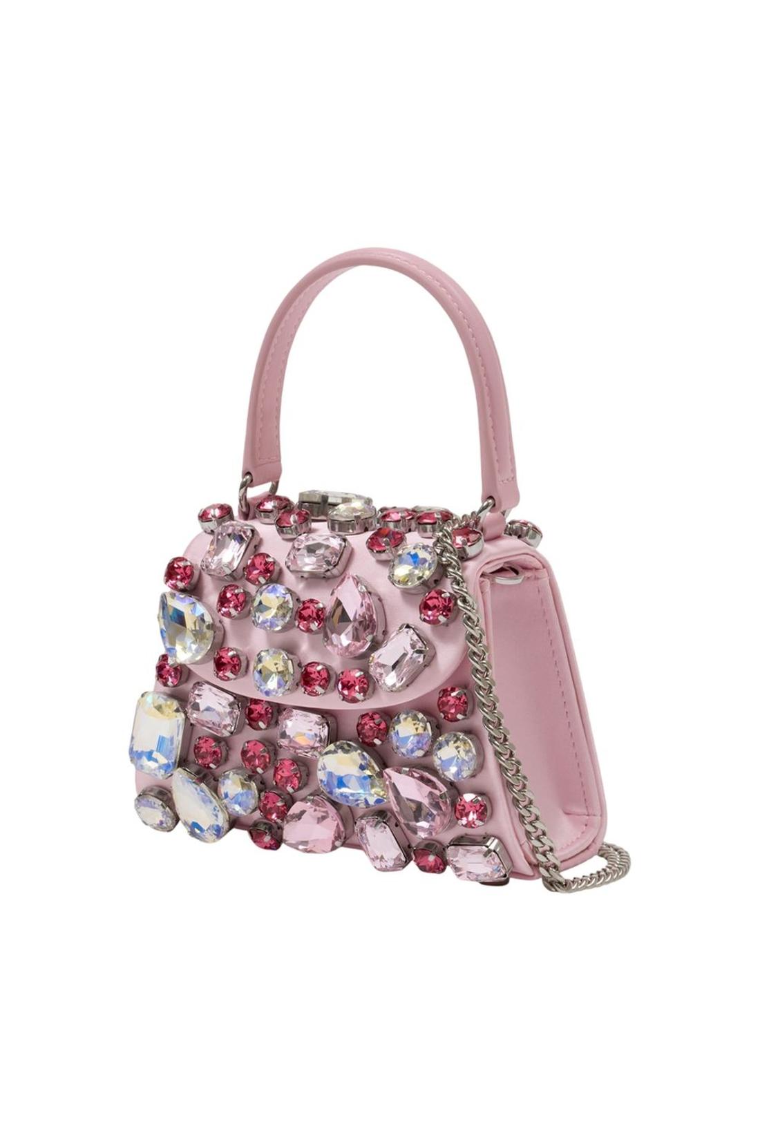 Crystal Mini Handtasche - SELF PORTRAIT - Satin - Pink-Taschen-Self Portrait-OUTLET-ARCHIVIST-ARCHIVE-SALE