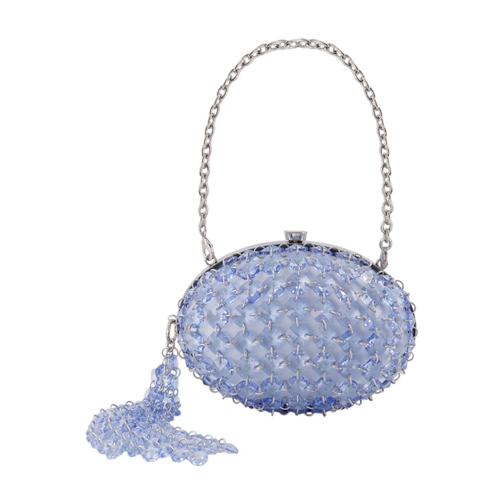 Oval Crystal Chain Clutch - SELF PORTRAIT - Kunstleder - Violett
