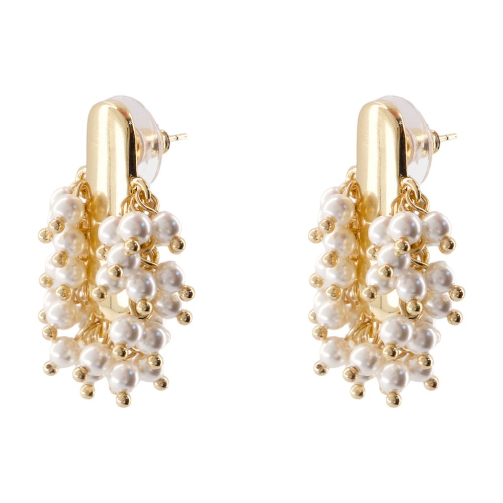 Ohrringe „Pearl Cluster“ – SELF PORTRAIT – Metall – Goldfarben