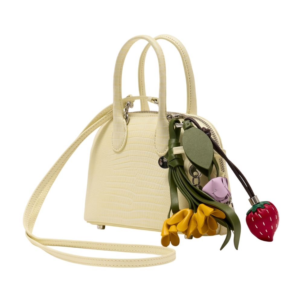 Handtasche Lizard Toast Mini – SELF PORTRAIT – Leder – Gelb