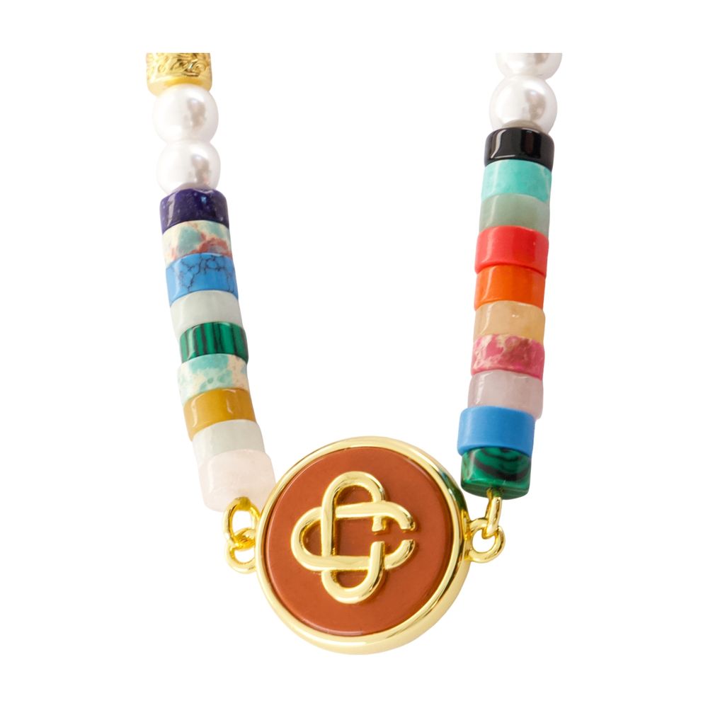 Halskette „Multi Bead“ – Casablanca – Metall – Mehrfarbig