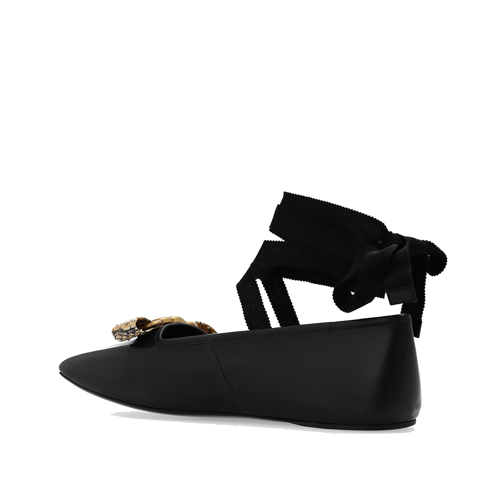 Gucci-Gucci Double G Ballet Flats-WOMEN SHOES-Black-Deal-Outlet-by-ARCHIVIST