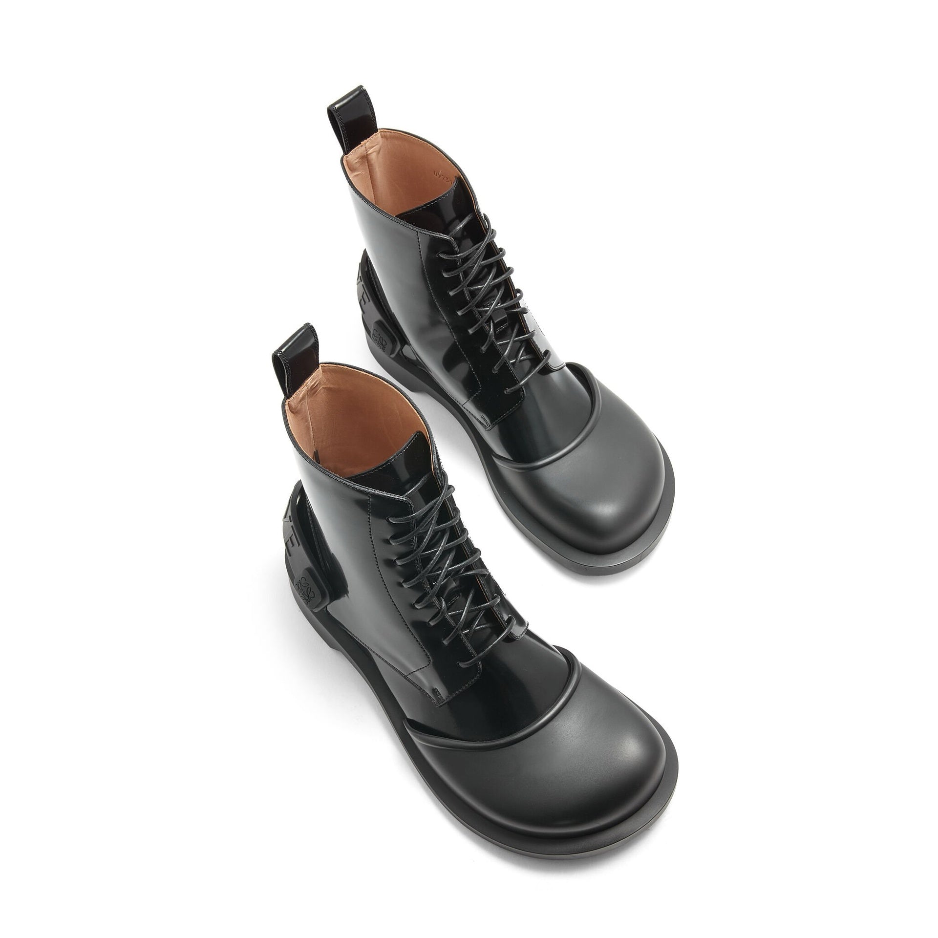 Loewe-Loewe Leather Lace-Up Boots-MEN SHOES-Black-Deal-Outlet-by-ARCHIVIST