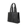 Chloé-Chloe Woody Medium Leather Tote Bag-WOMEN BAGS-Black-Deal-Outlet-by-ARCHIVIST