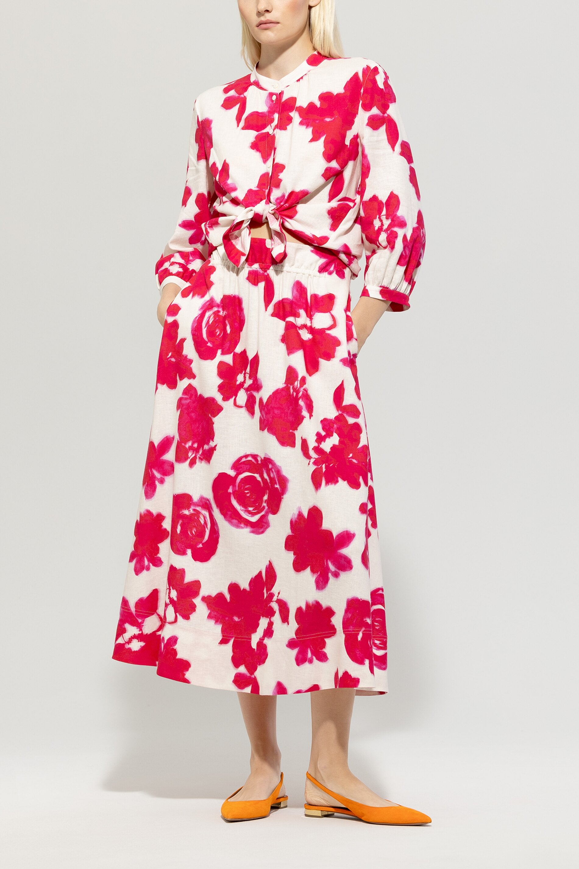 Maxirock mit Flower-Print