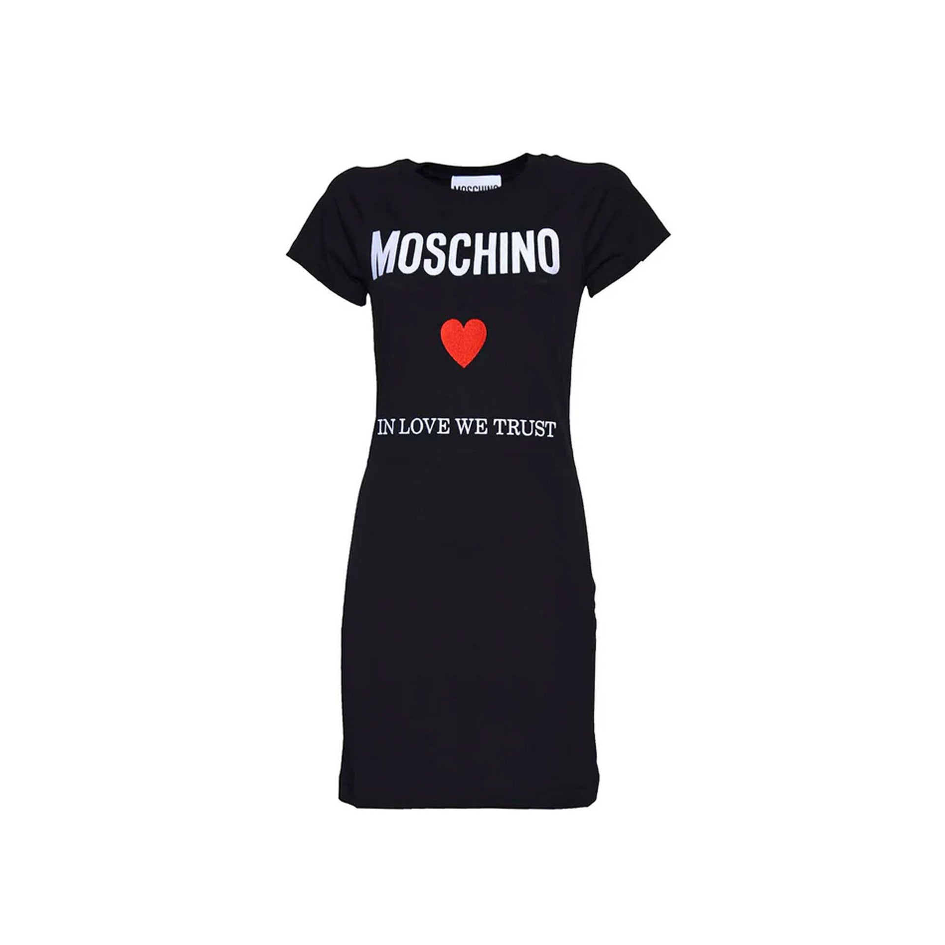 Moschino Couture-Moschino Couture In Love We Trust Mini Dress-WOMEN CLOTHING-Black-Deal-Outlet-by-ARCHIVIST