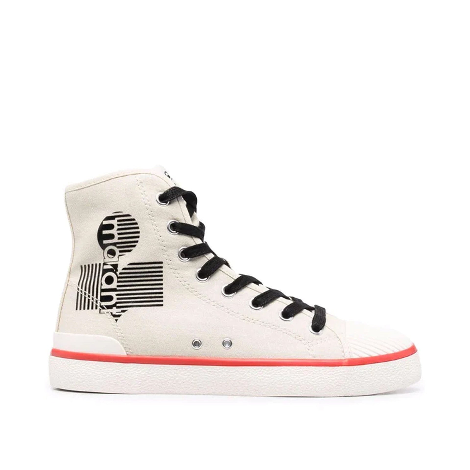 Isabel Marant-Isabel Marant Logo Canvas Sneakers-WOMEN SHOES-Black-Deal-Outlet-by-ARCHIVIST