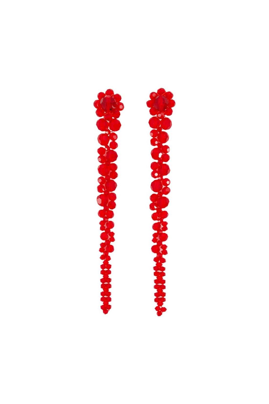 Drip Ohrringe - Simone Rocha - Messing - Rot