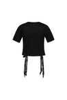 Simone Rocha-T-Shirt Mit Schleife - Simone Rocha - Baumwolle - Schwarz-Shirts-Black-Deal-Outlet-by-ARCHIVIST