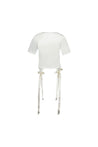 Simone Rocha-Easy T-Shirt Mit Schleife - Simone Rocha - Baumwolle - Weiß-Shirts-Black-Deal-Outlet-by-ARCHIVIST