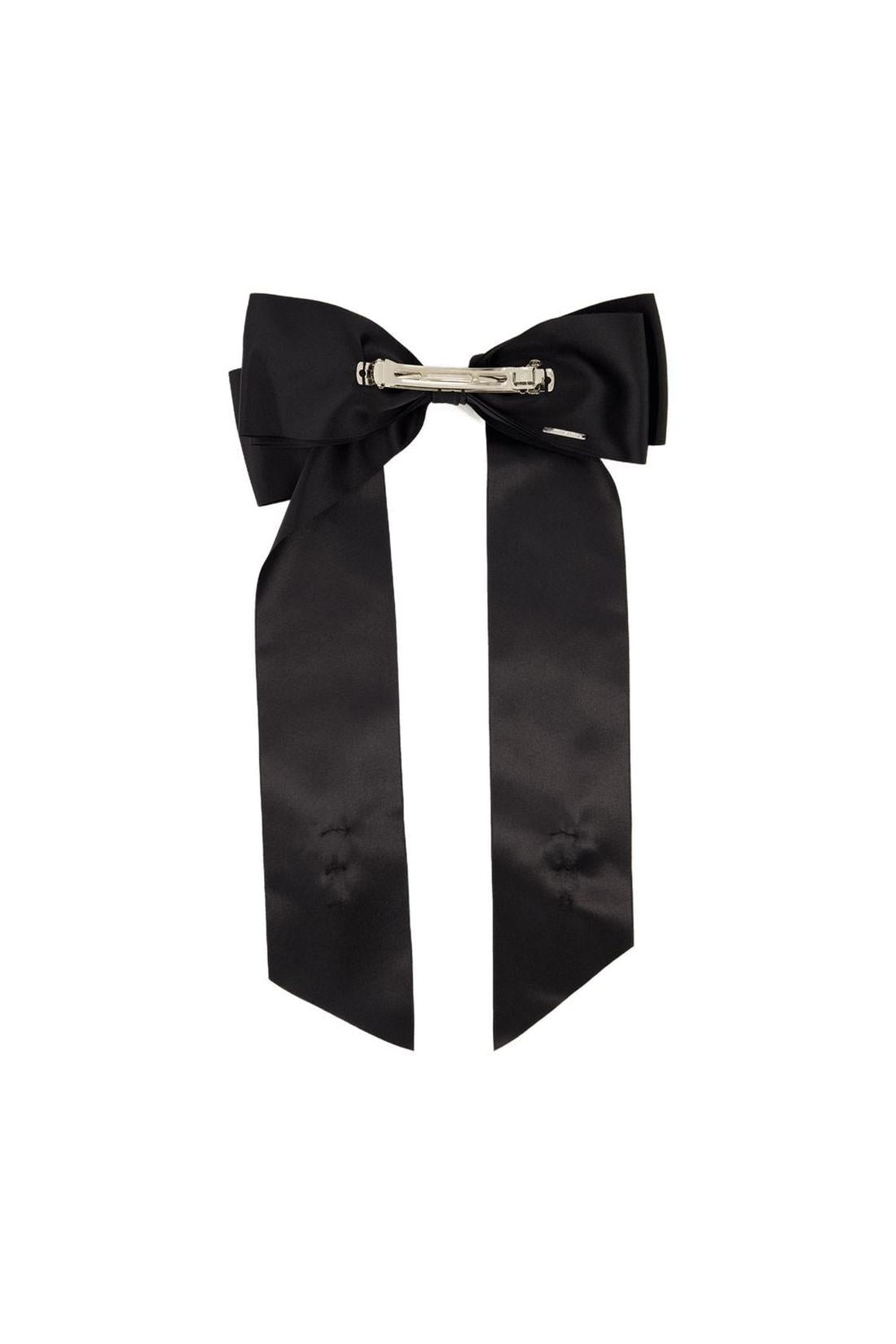 Flower Bow Hair Clips - Simone Rocha - Polyester - Black