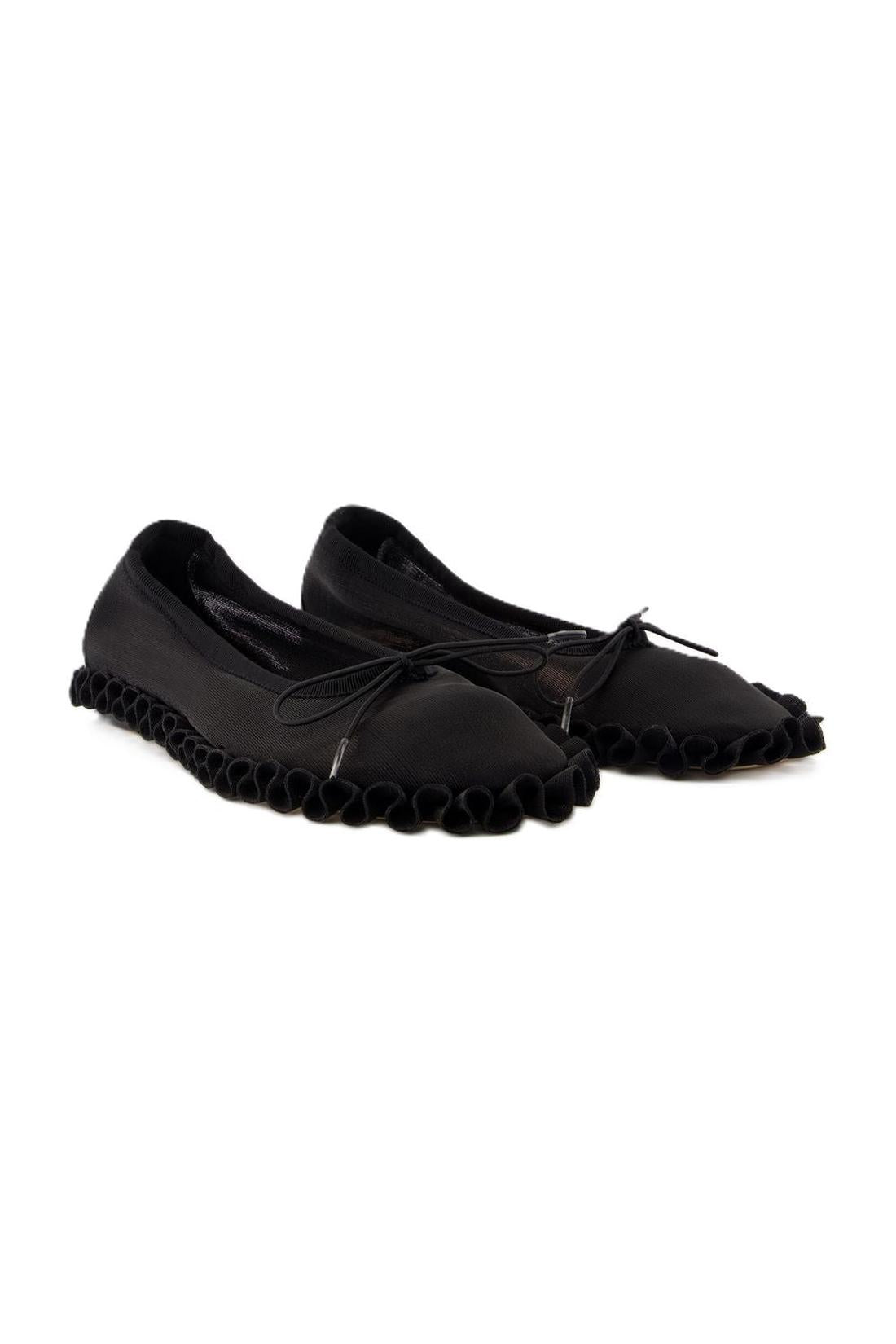 Tutu Frill Ballerinas - Simone Rocha - Mesh - Black