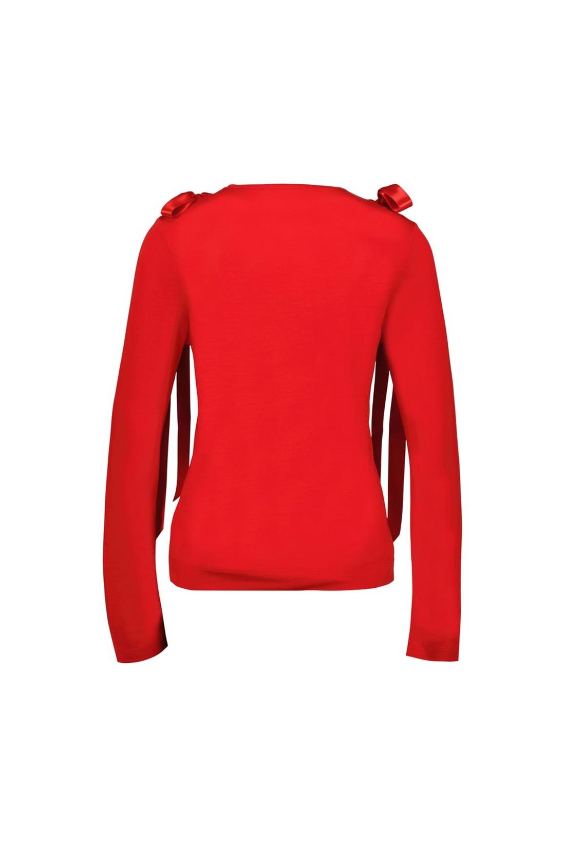 Simone Rocha-Bow Tail T-Shirt - Simone Rocha - Synthetik - Rot-Shirts-Black-Deal-Outlet-by-ARCHIVIST