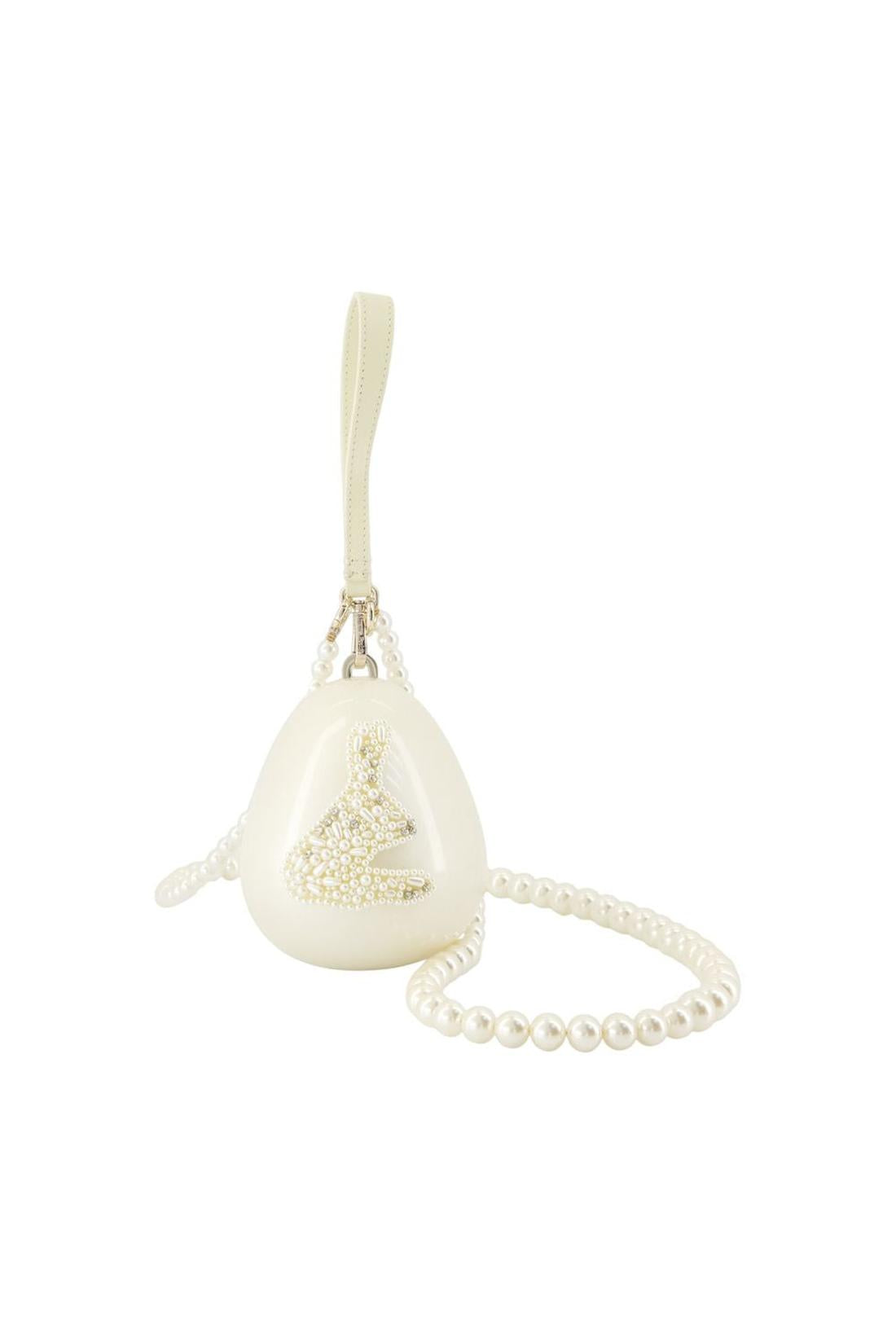 Simone Rocha-Micro Egg Schultertasche - Simone Rocha - Synthetik - Weiß-Taschen-Black-Deal-Outlet-by-ARCHIVIST