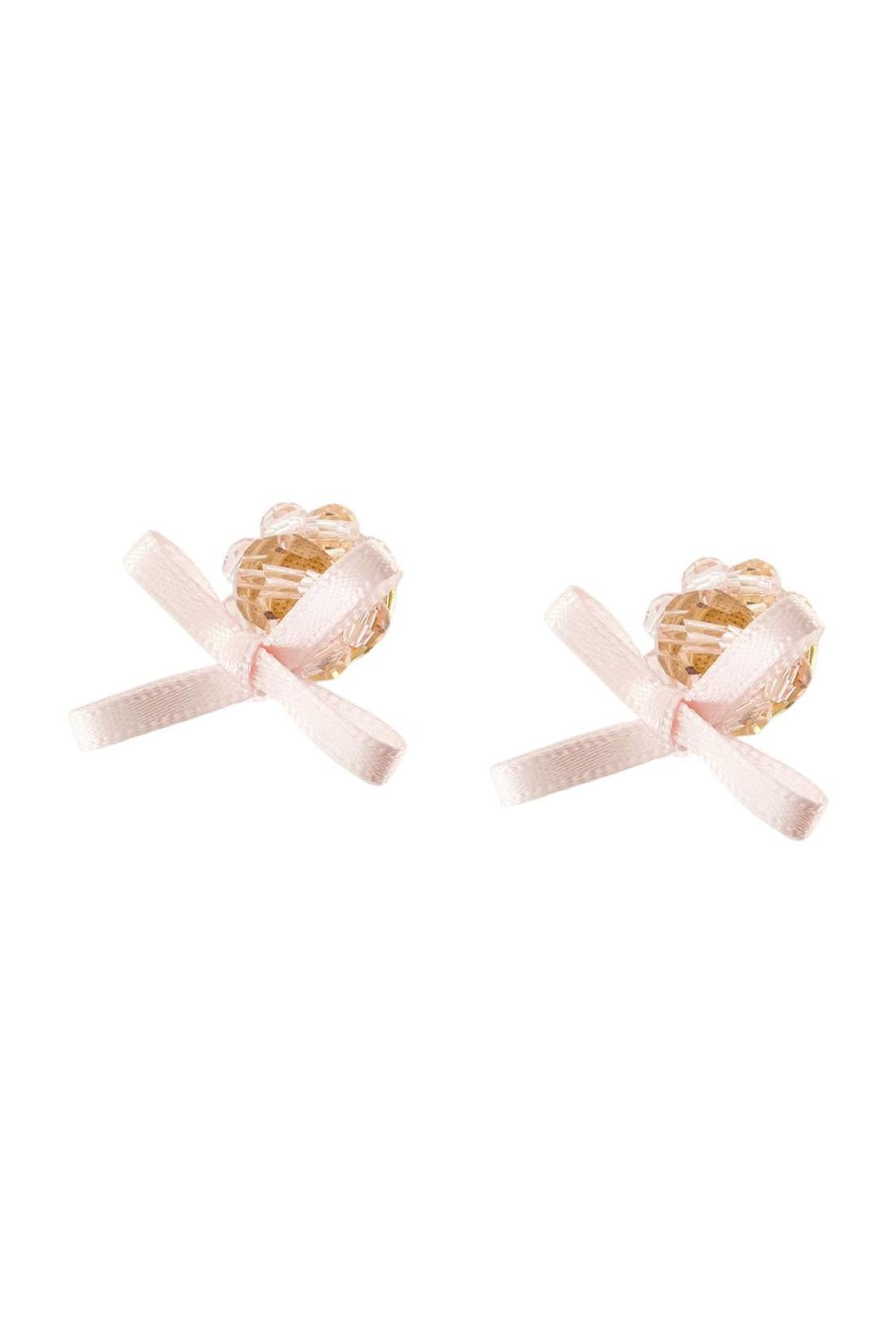 Simone Rocha-Petite Bow Daisy Ohrringe - Simone Rocha - Crystal - Pink-Schmuck-Black-Deal-Outlet-by-ARCHIVIST