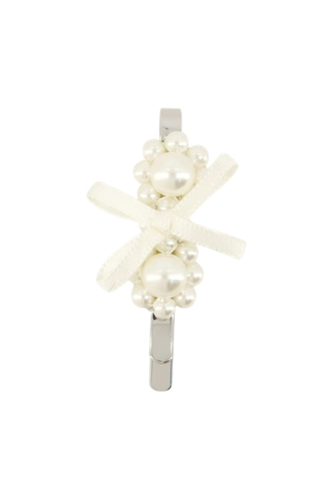 Simone Rocha-Mini Flower Haarspangen - Simone Rocha - Perle - Weiß-Outdoor-Black-Deal-Outlet-by-ARCHIVIST