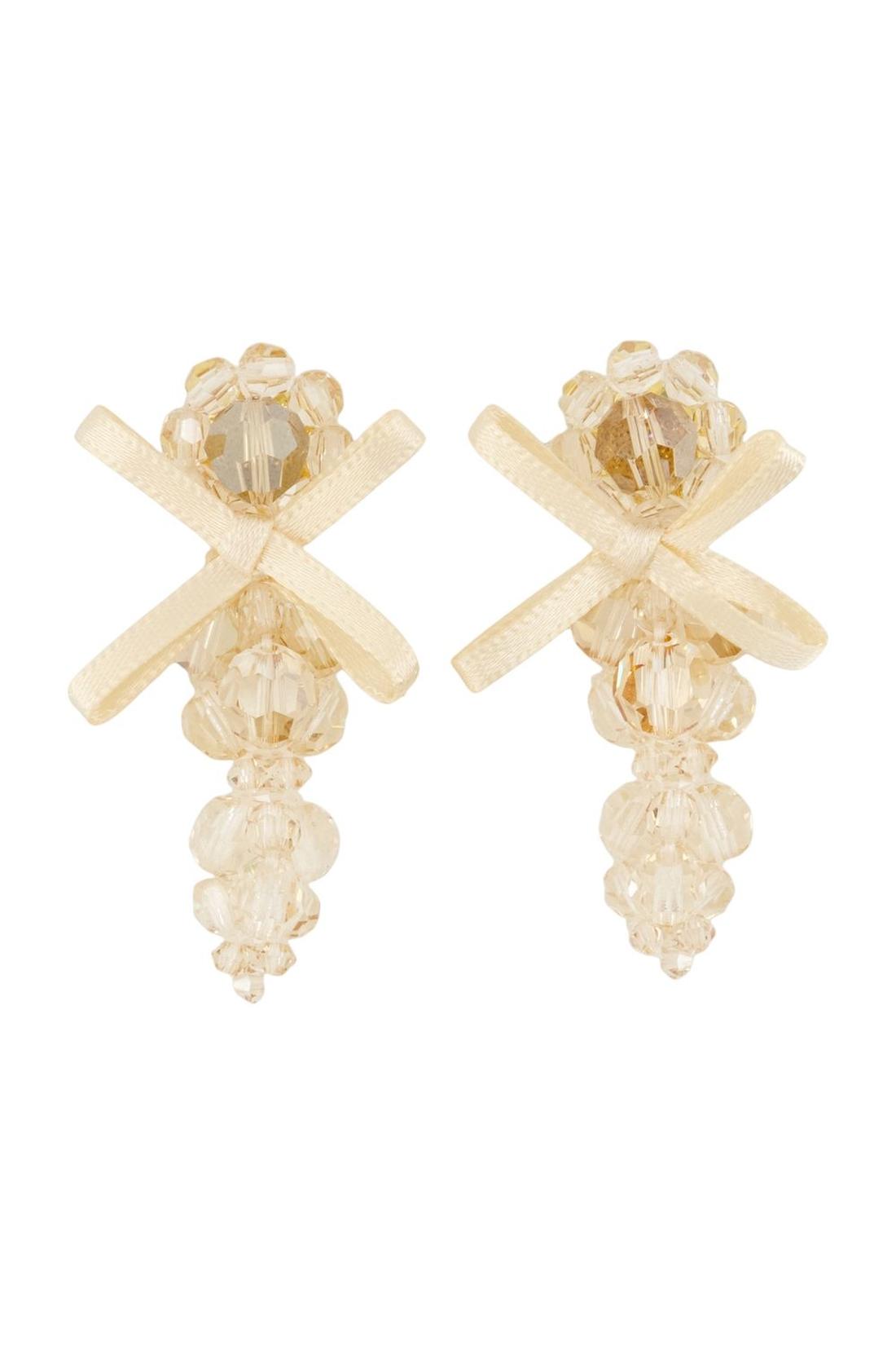 Simone Rocha-Petite Bow Ohrringe - Simone Rocha - Crystal - Gelb-Schmuck-Black-Deal-Outlet-by-ARCHIVIST