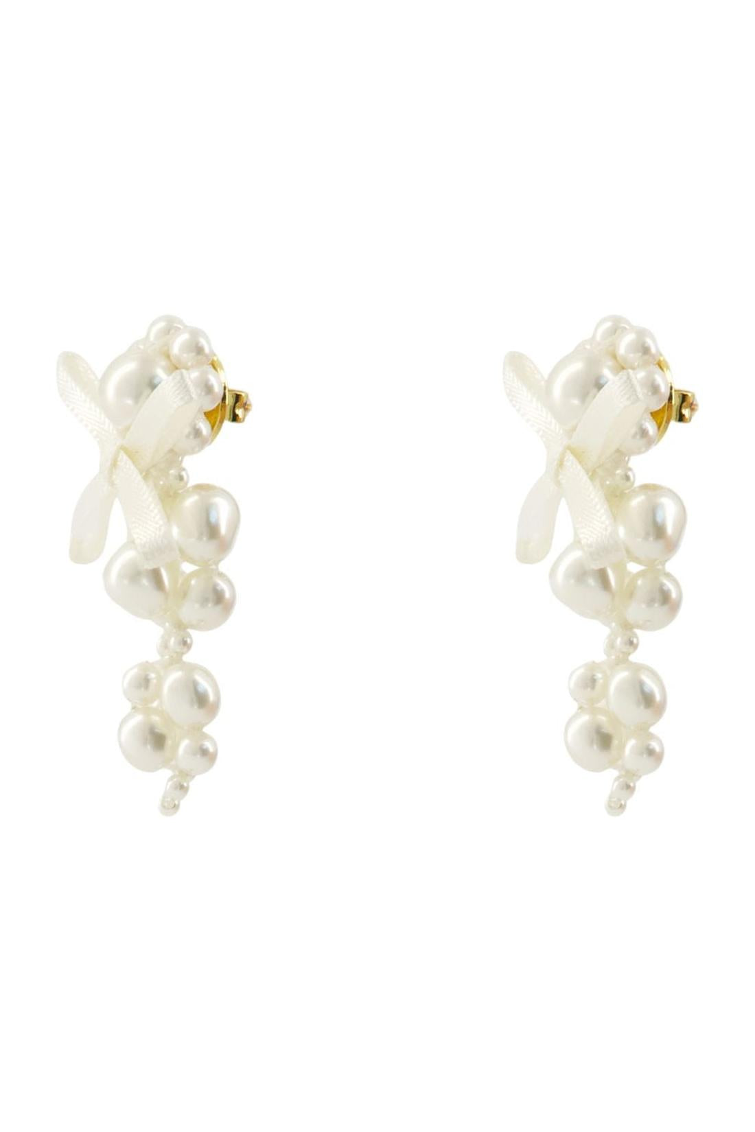 Simone Rocha-Petite Bow Ohrringe - Simone Rocha - Synthetik - Weiß-Schmuck-Black-Deal-Outlet-by-ARCHIVIST