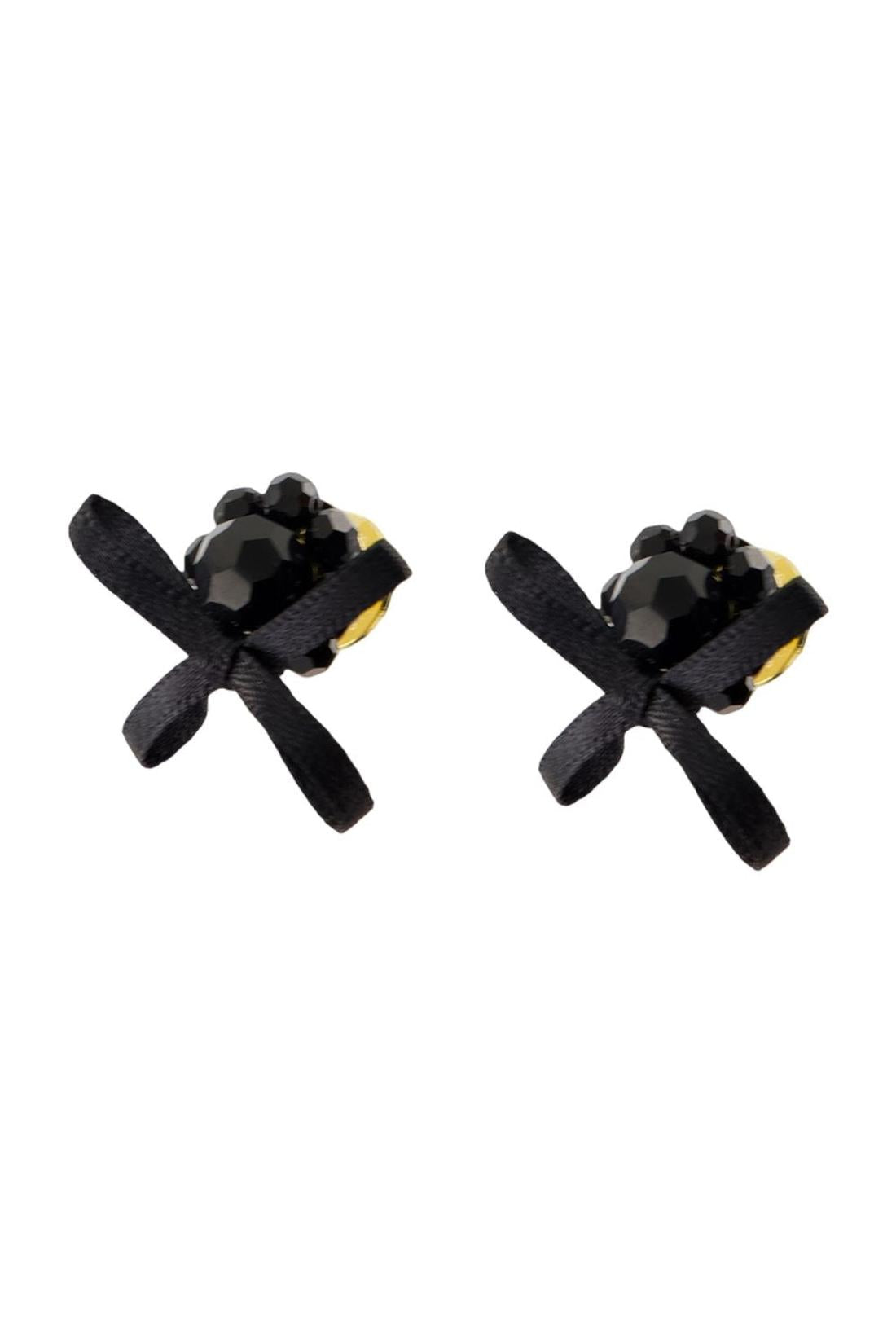 Simone Rocha-Petite Daisy Ohrringe - Simone Rocha - Crystal - Schwarz-Schmuck-Black-Deal-Outlet-by-ARCHIVIST