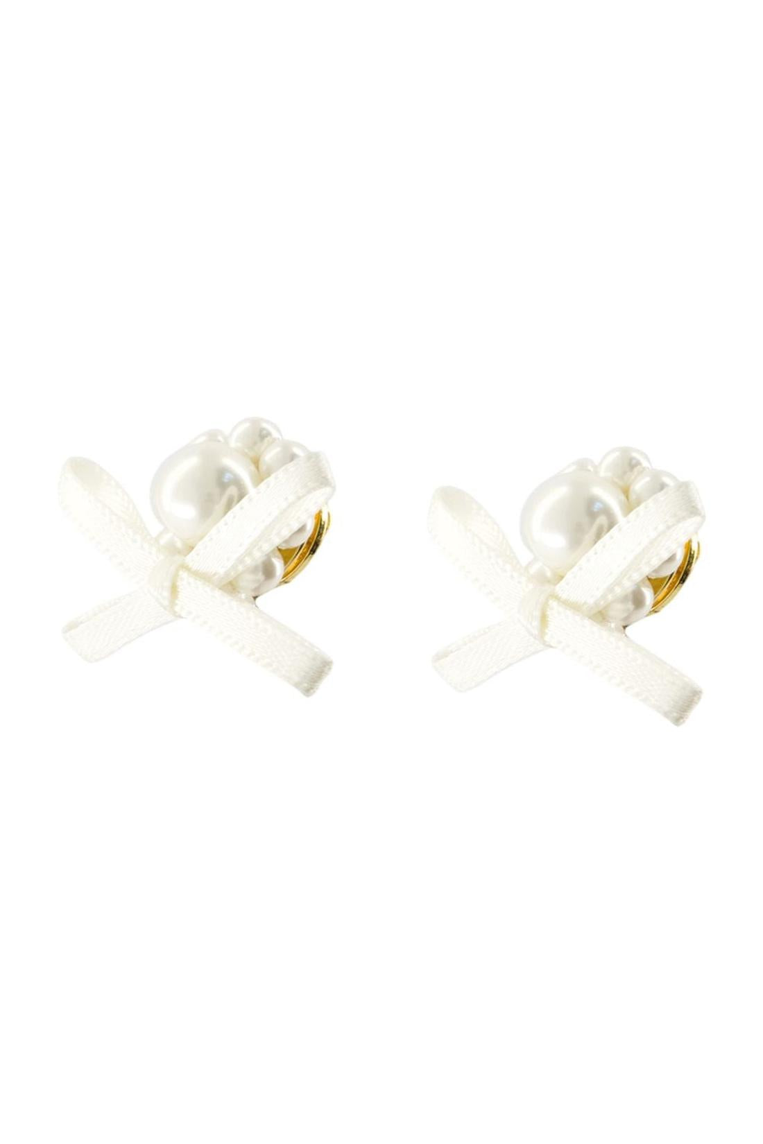 Simone Rocha-Petite Daisy Ohrringe - Simone Rocha - Synthetik - Weiß-Schmuck-Black-Deal-Outlet-by-ARCHIVIST