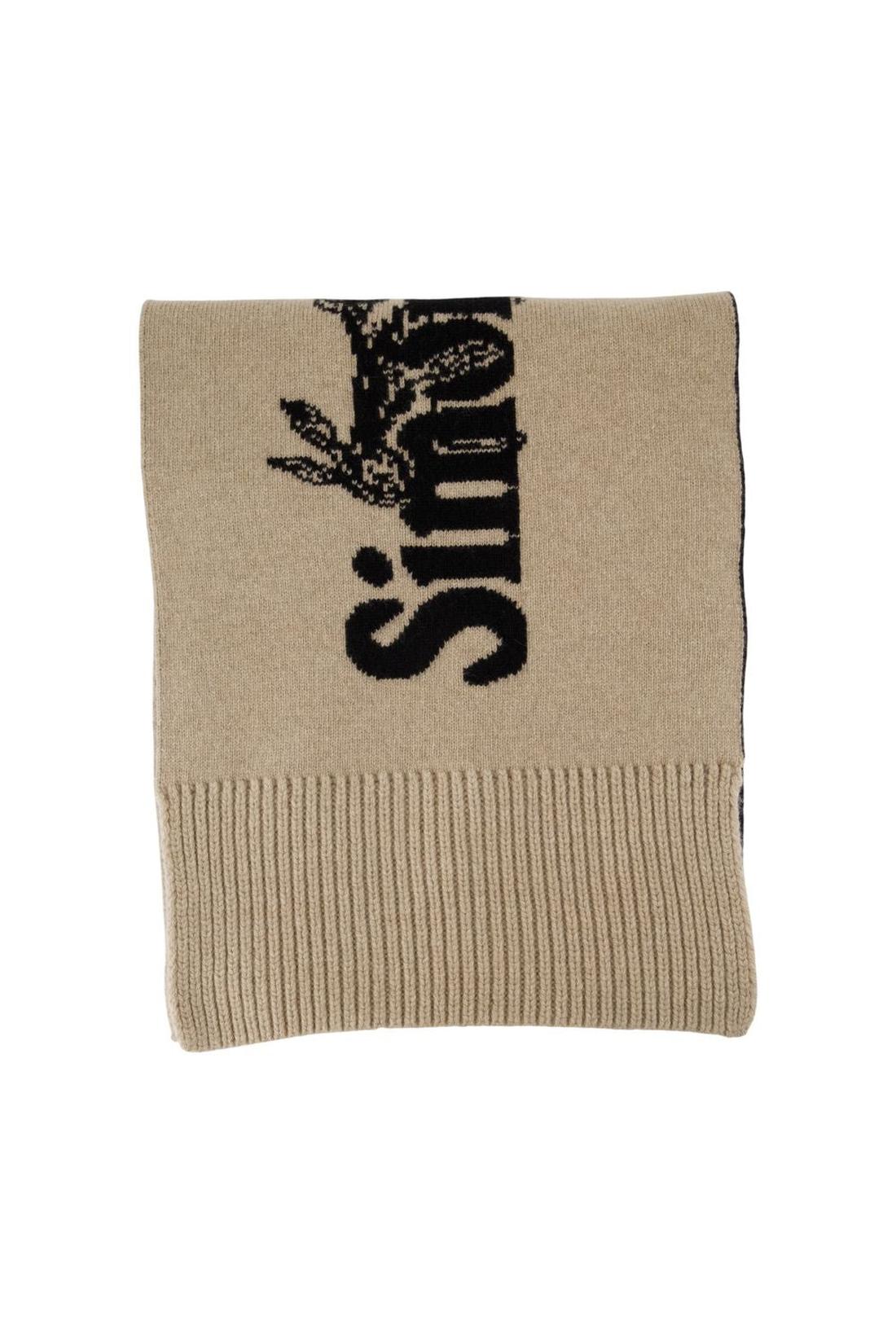 Simone Rocha-Logo-Schal - Simone Rocha - Wolle - Beige-Outdoor-Black-Deal-Outlet-by-ARCHIVIST