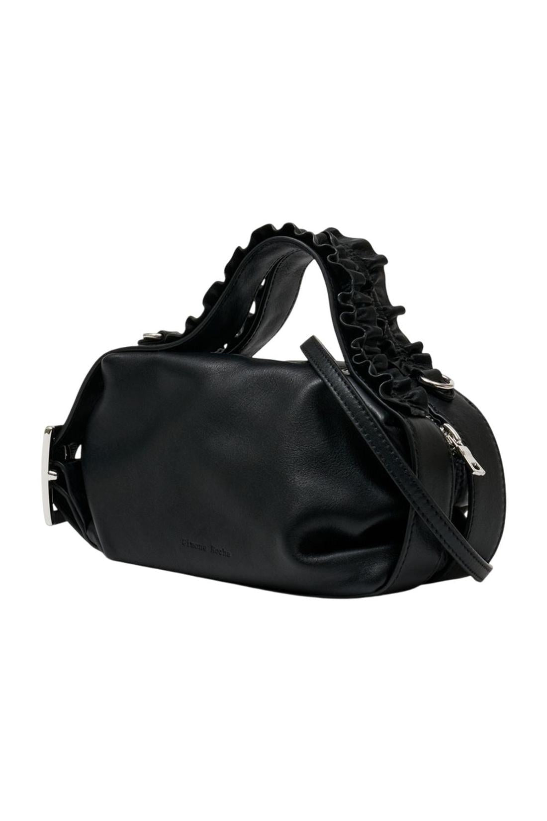 Mini Biker Frill Schultertasche - Simone Rocha - Leder - Schwarz