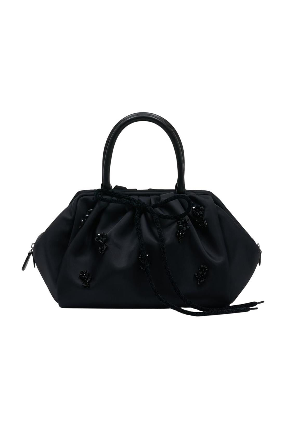 Gathered Top Handle Tasche - Simone Rocha - Synthetik - Schwarz