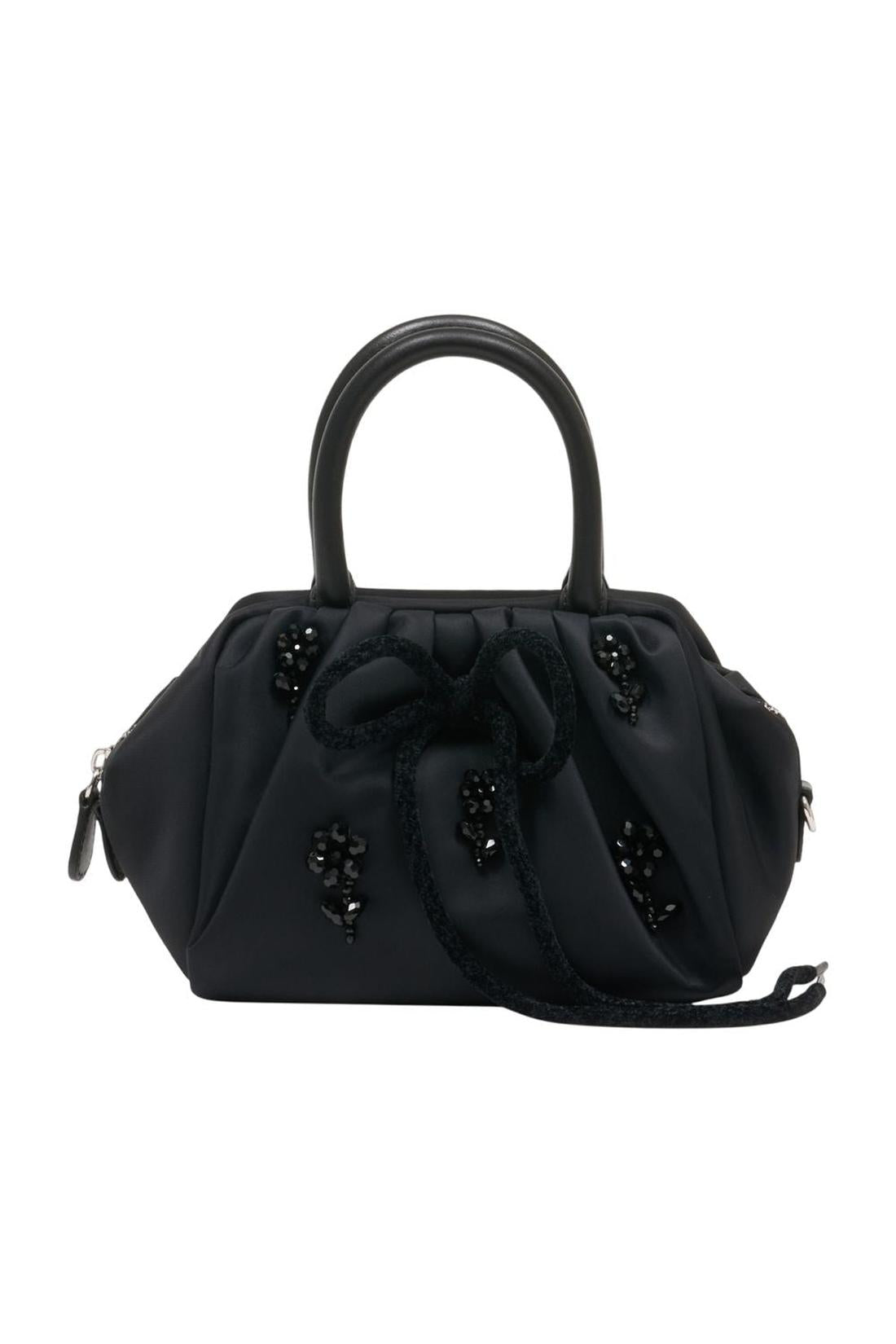 Mini Gathered Handtasche - Simone Rocha - Synthetik - Schwarz