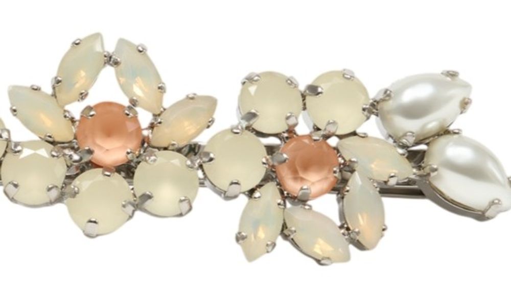 Heartbloom-Haarspangen – Simone Rocha – Messing – Mehrfarbig