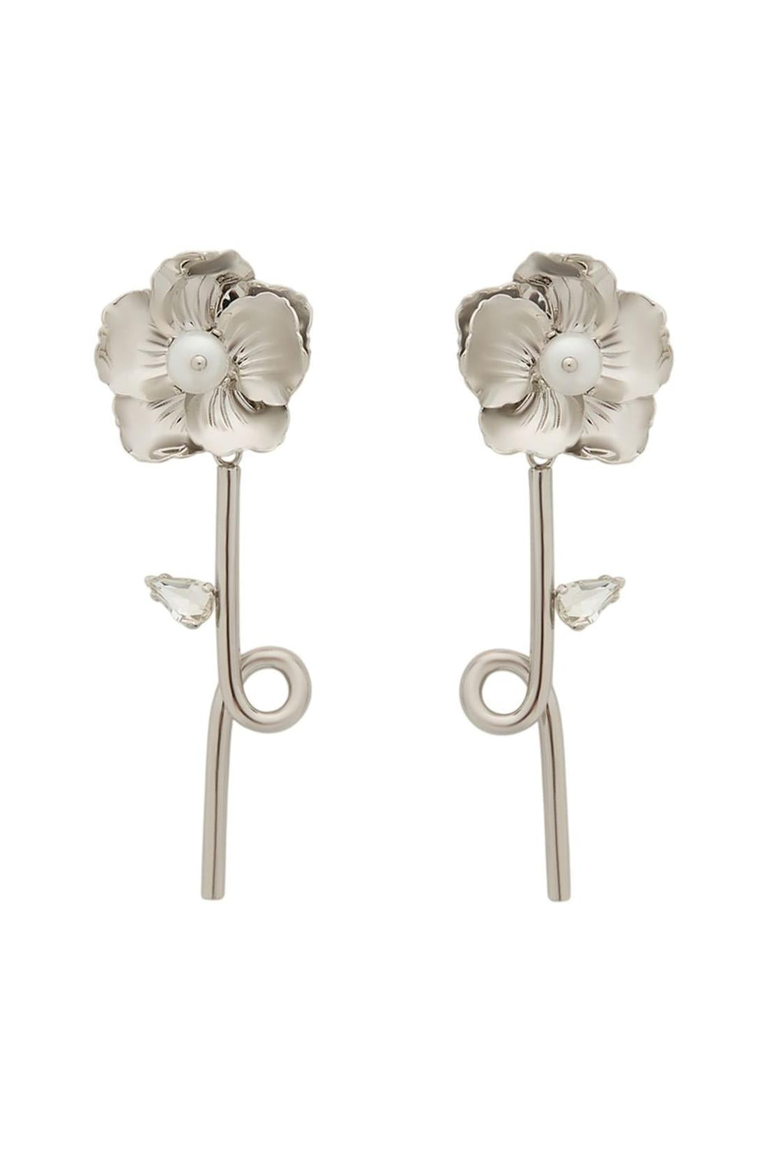 Blooming Poppy Ohrringe - Simone Rocha - Metall - Silber