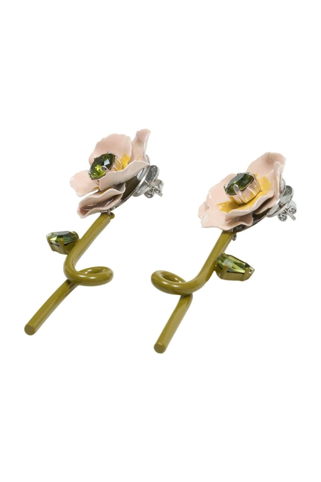 Blooming Poppy Drip Ohrringe - Simone Rocha - Metall - Multi