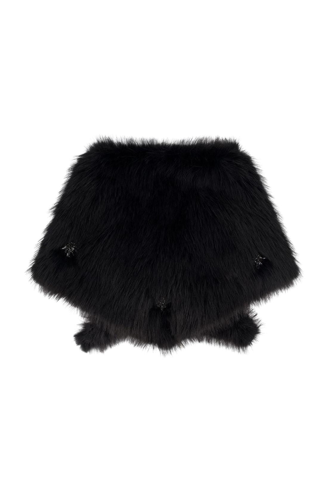Halstuch – Simone Rocha – Kunstfell – Schwarz