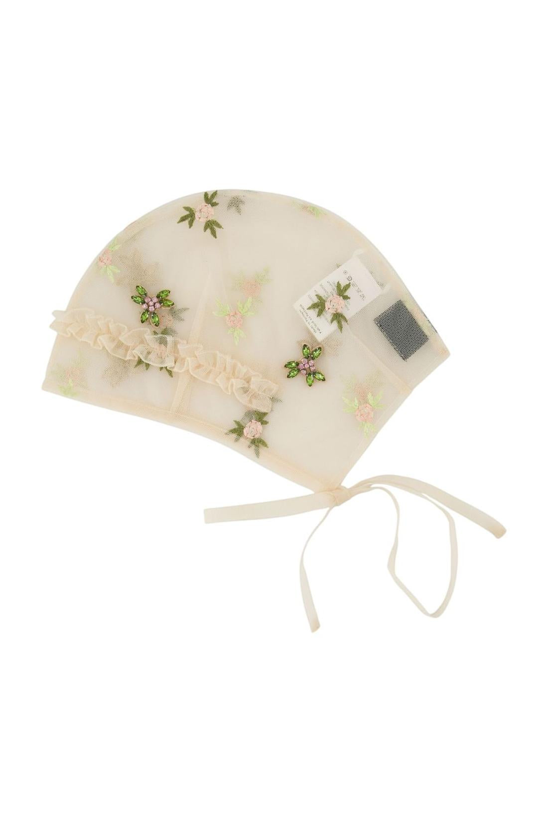 Mütze mit Rüschen – Simone Rocha – Synthetik – Beige