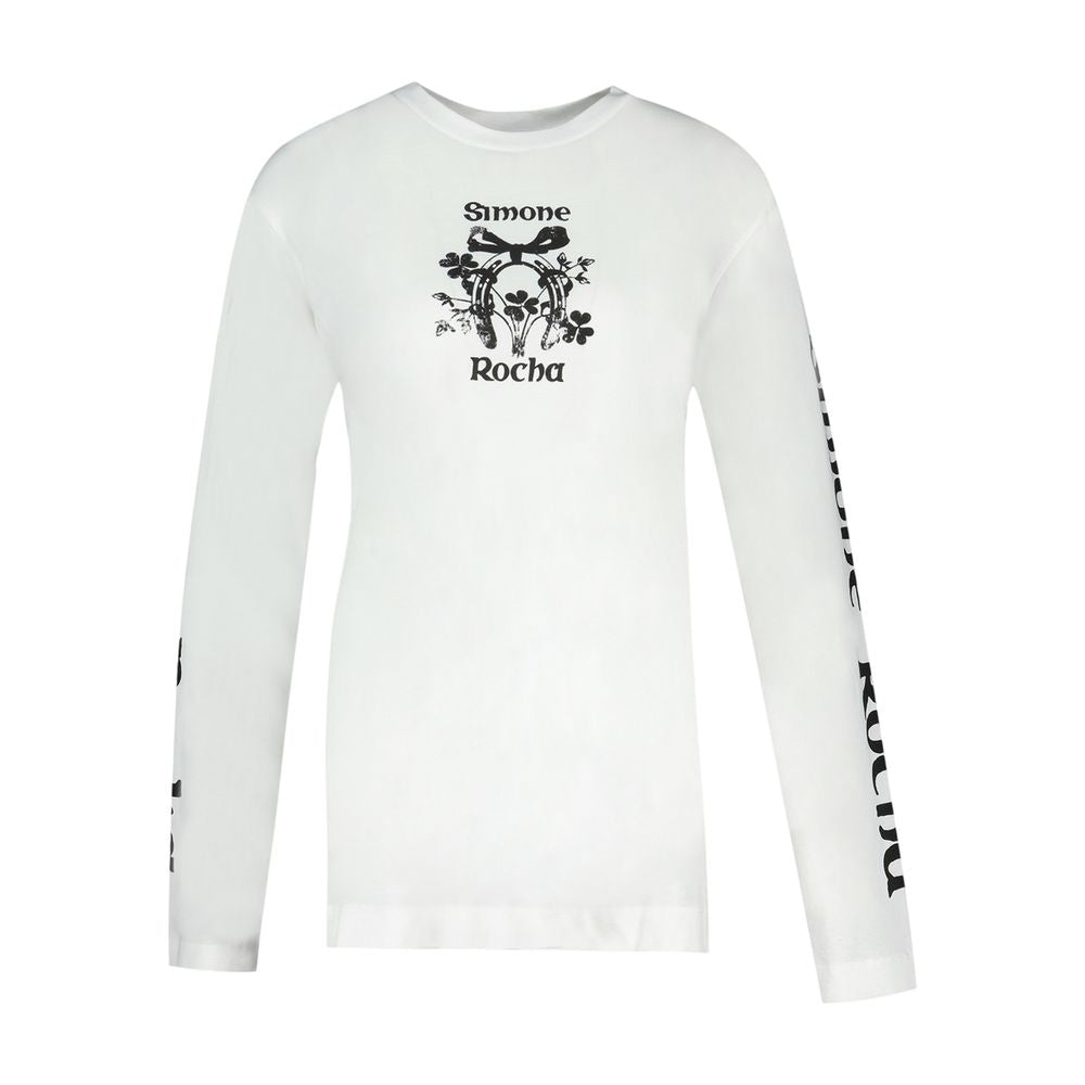 T-Shirt „Coming Up Roses“ – Simone Rocha – Baumwolle – Weiß
