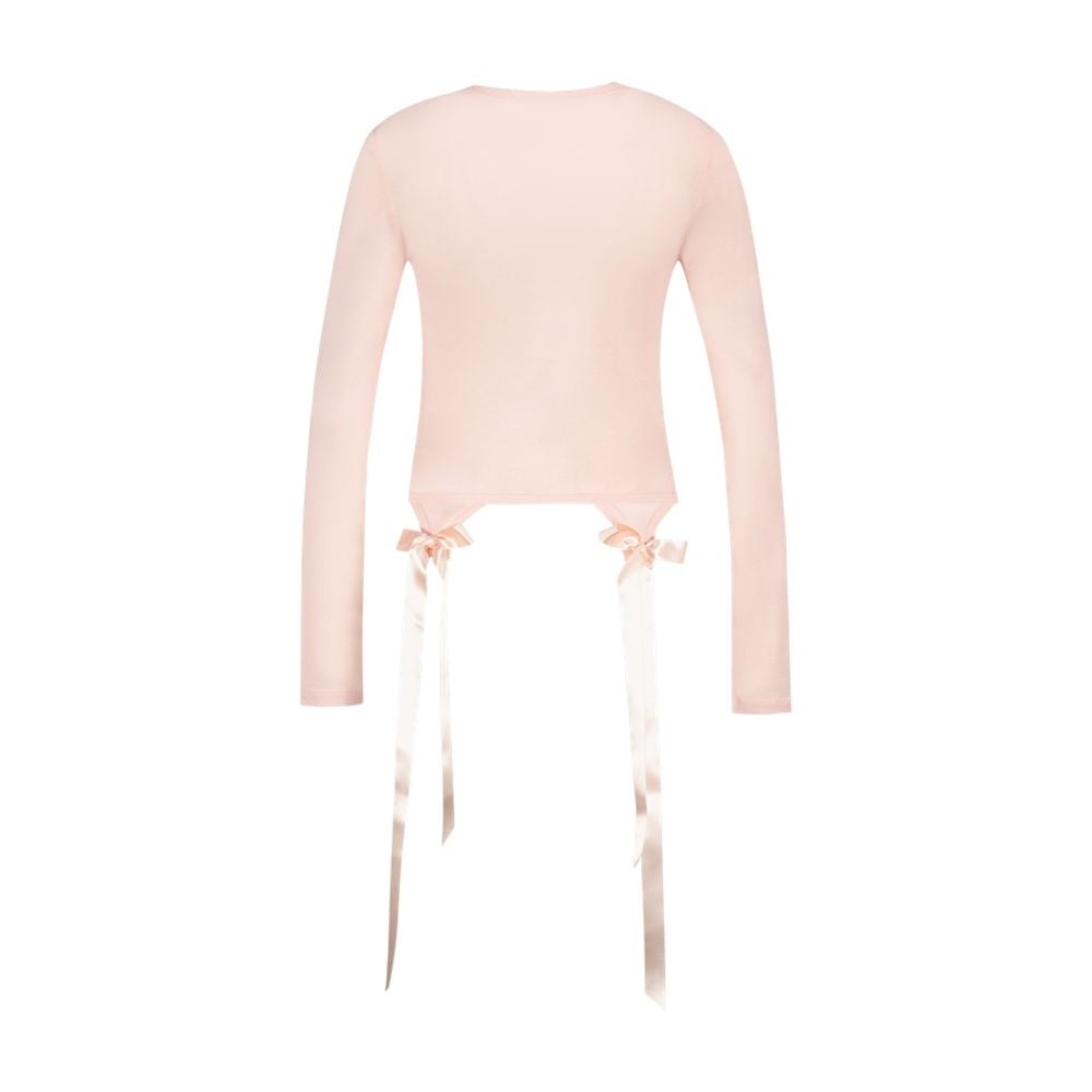 T-Shirt Bow Tail Easy mit langen Ärmeln – Simone Rocha – Synthetik – Rosa