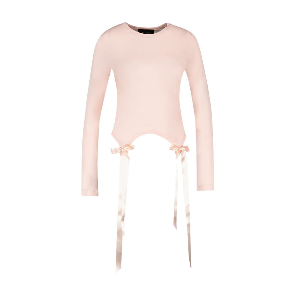 T-Shirt Bow Tail Easy mit langen Ärmeln – Simone Rocha – Synthetik – Rosa