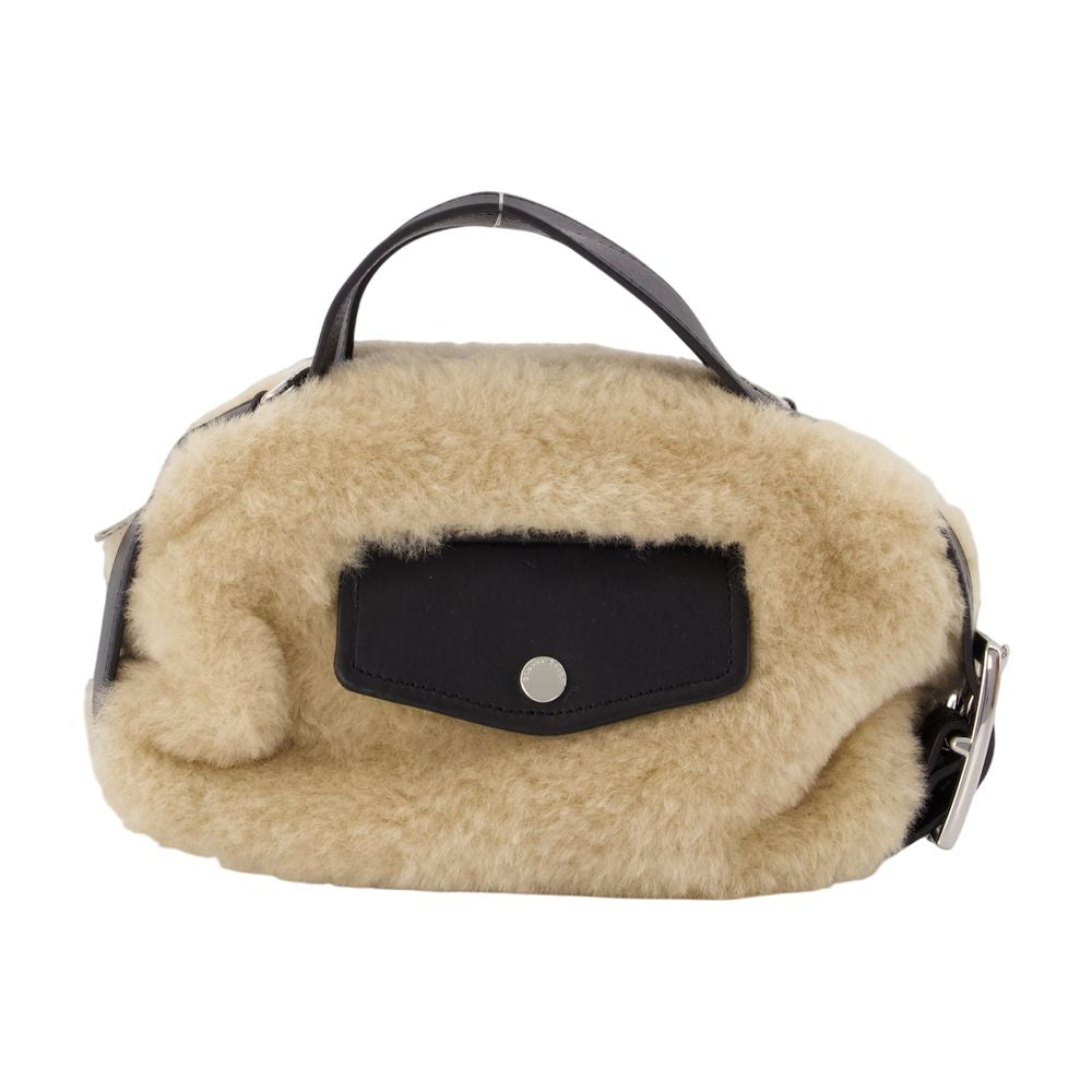 Mini-Biker-Tasche – Simone Rocha – Kunstfell – Beige
