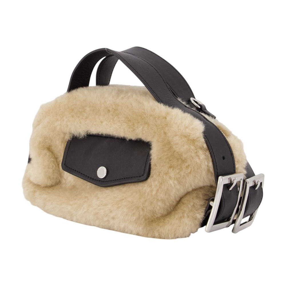 Mini-Biker-Tasche – Simone Rocha – Kunstfell – Beige