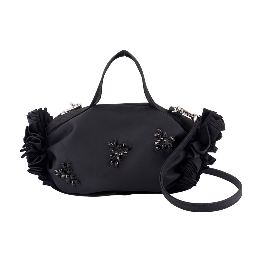 Mini-Handtasche mit doppelter Schleife – Simone Rocha – Nylon – Schwarz