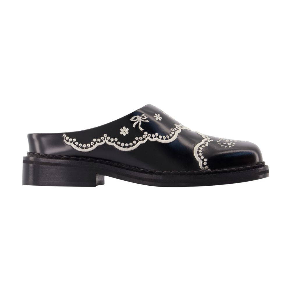 Sandalen „Floral Lace“ – Simone Rocha – Leder – Schwarz