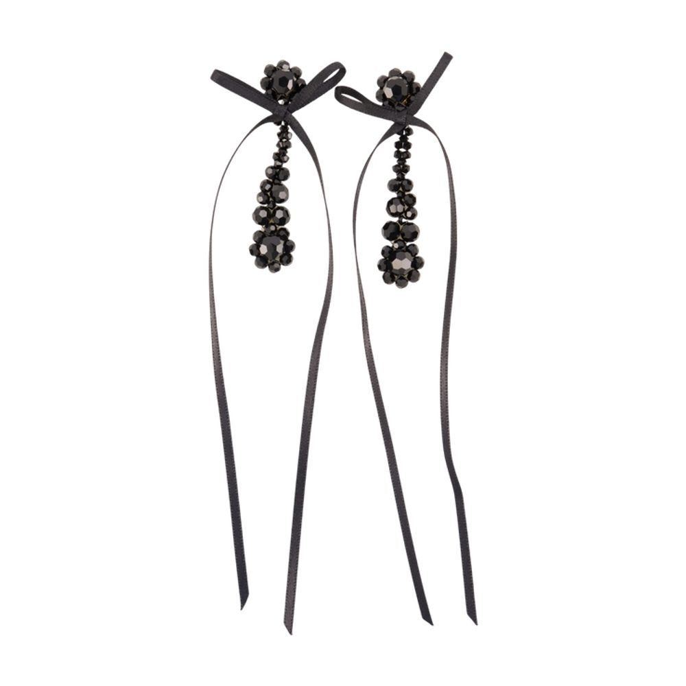 Ohrringe „Victorian Drip“ – Simone Rocha – Kunstleder – Schwarz