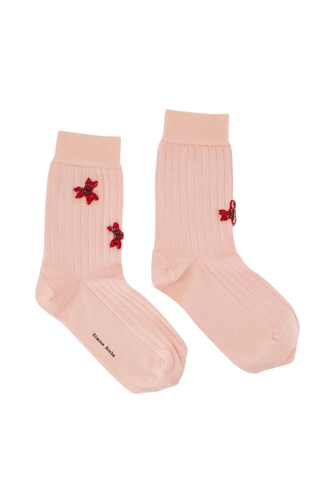 Merino-Söckchen – Simone Rocha – Seide – Rosa