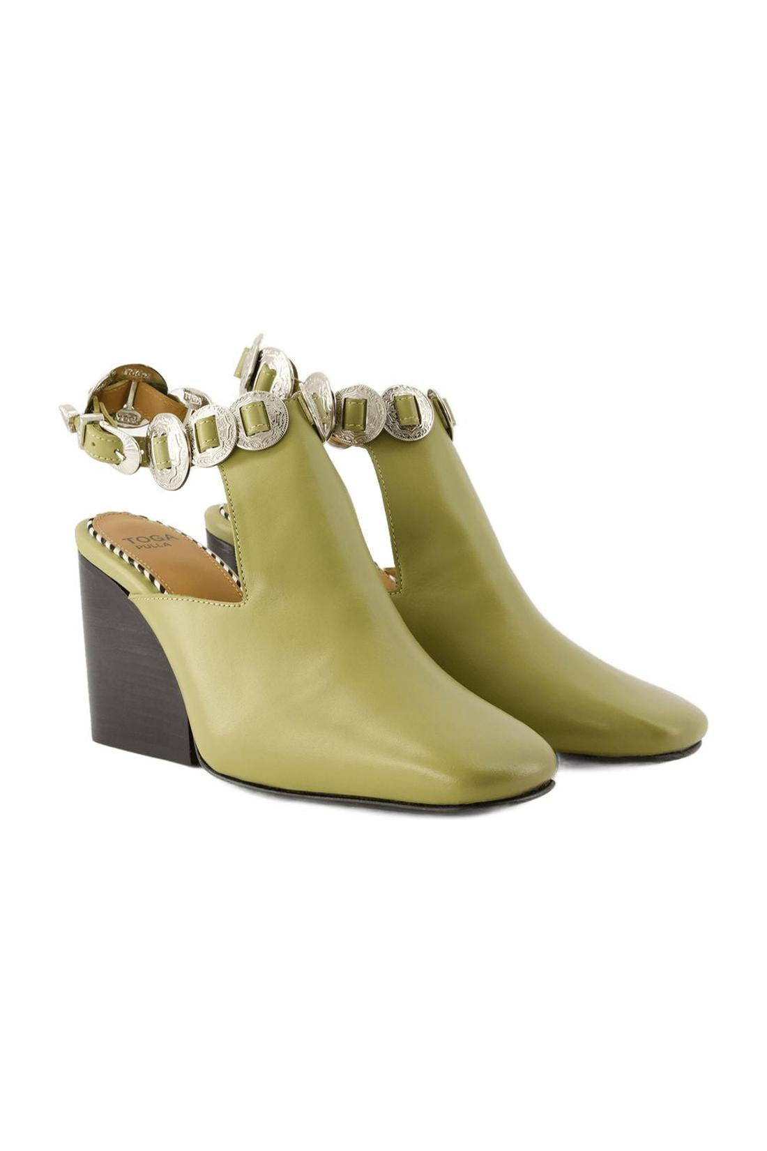 Ankle boots Aj1308 - Toga Pulla - Leather - Green