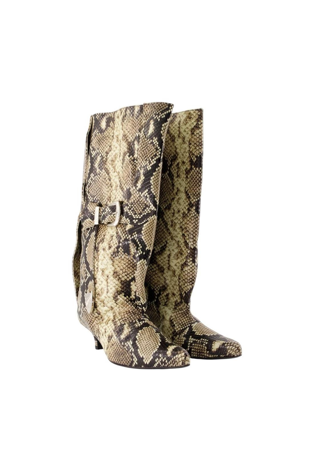 Stiefel Aj1508 – Toga Pulla – Leder – Schlangenprint